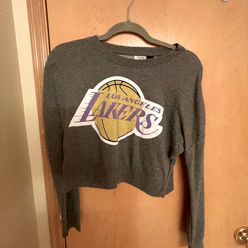 LA Lakers Long Sleeve Crop